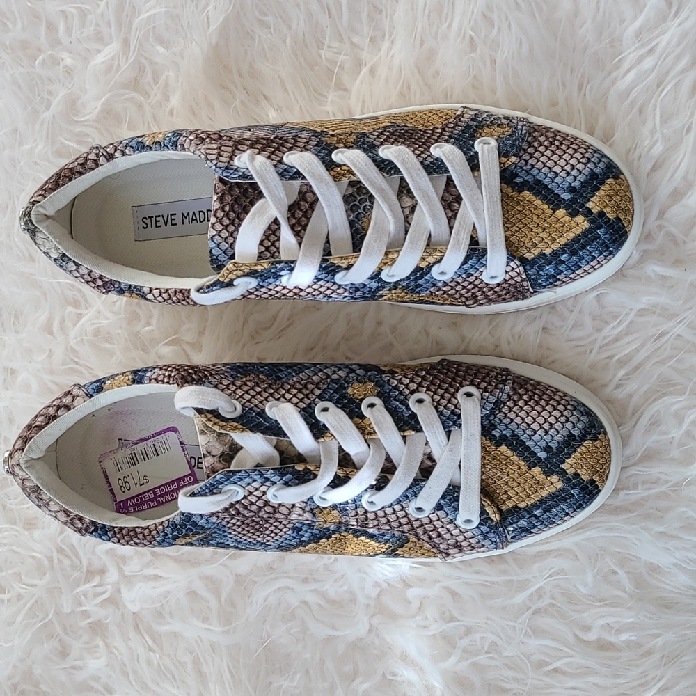 Steve Madden snakeprint sneakers